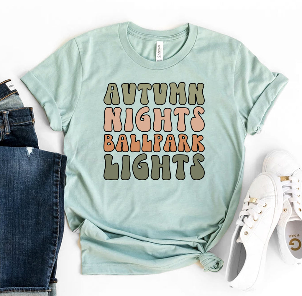 Autumn Nights Ballpark Lights T-shirt